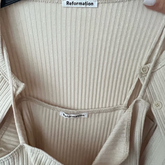 Reformation crop tank + cardigan - Picture 3 of 7